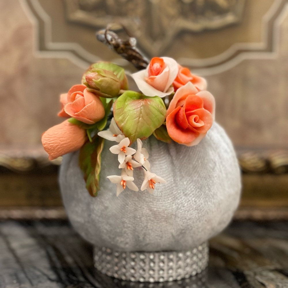 "Petal & Pumpkin” Handcrafted